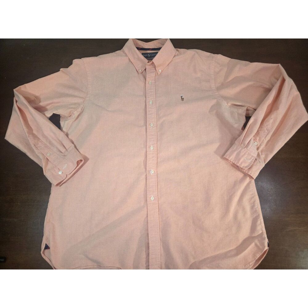 Polo Ralph Lauren Classic Fit Shirt Mens XXL Pink Long Sleeve Button Down Cotton